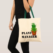 Tote Bag Funny Floral Plante Manager Conception avant et ar (Devant (produit))
