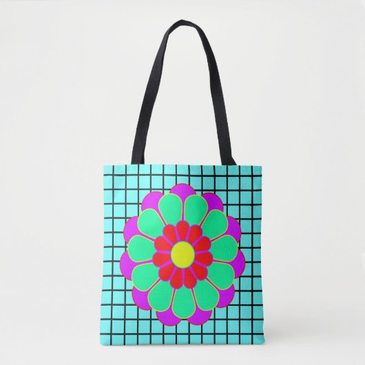 Tote Bag Funny Flower Power Bloom I + votre backgr. & idée (Devant)