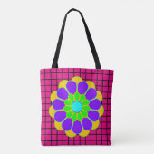 Tote Bag Funny Flower Power Bloom II + votre backgr. & idée (Dos)