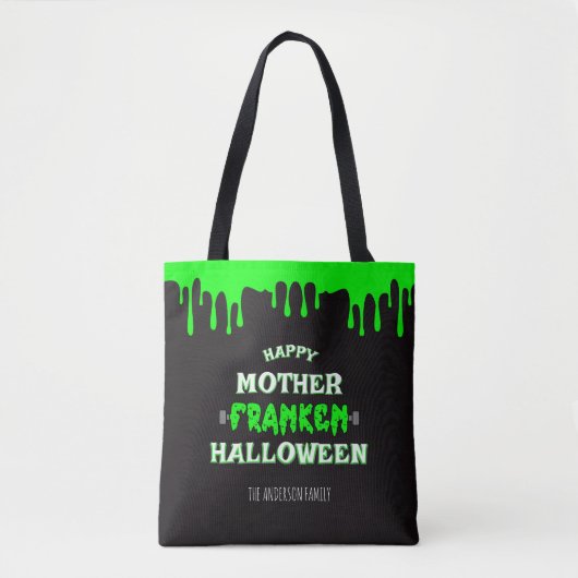 Tote Bag Funny Frankenstein Heureuse mère Franken Halloween (Devant)
