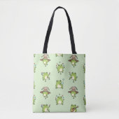 Tote Bag Funny Frogs on the Go (Devant)