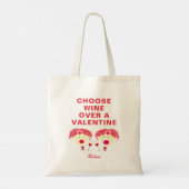 Tote Bag Funny Galentines Bff Vins Valentines Personnalisé (Dos)