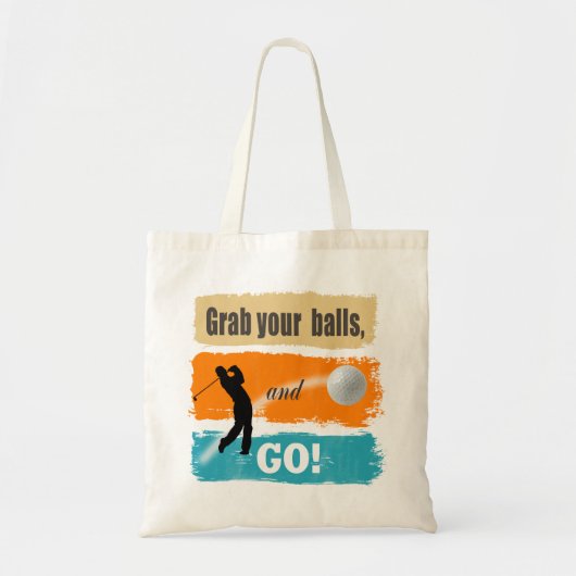 Tote Bag Funny Golf Grab Your Balls ID466 (Devant)
