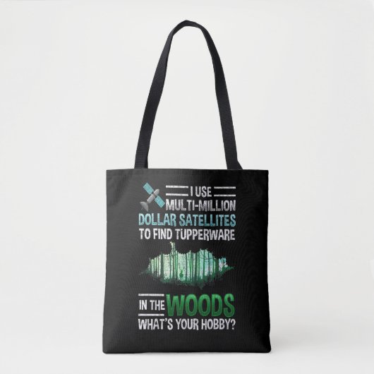 Tote Bag Funny GPS Geocache Wood Geocaching extérieur (Devant)