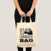 Tote Bag Funny Grumpy African Grey Parrot Snarky Grocery (Devant (produit))