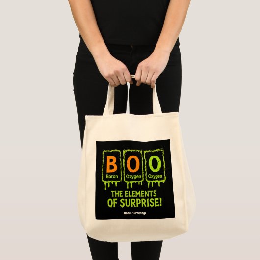 Tote Bag Funny Halloween Boo Elements Science Surprise Cade (Devant (produit))