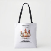 Tote Bag Funny Homeschool poulet (Devant)