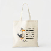 Tote Bag Funny "Idiots Happen" Canard en colère Personnalis (Devant)
