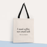 Tote Bag Funny Introvert Quote Typography Minimalist Modern<br><div class="desc">#Introvertalert ! This tote bag is a stylish and functional accessory that combines the best of both worlds: fun and playful typography with a minimalist design that makes it versatile and easy to wear with any outfit and adds a touch of sophistication and elegance to the overall look. The typography...</div>