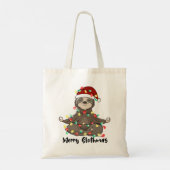 Tote Bag Funny Joyeux Slothmas (Dos)