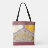 Tote Bag Funny Kitschy Retro Dîner Frozen Illustration Art (Dos)