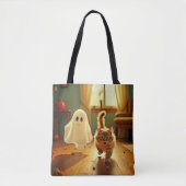 Tote Bag Funny Kitten Éffrayant Friend Design (Devant)