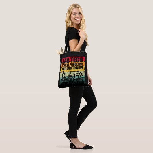 Tote Bag Funny lab tech cite laboratoire technicien humour (Sur le modèle)