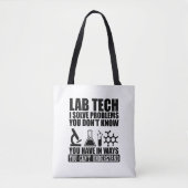 Tote Bag Funny lab tech cite laboratoire technicien humour (Devant)