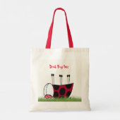 Tote Bag Funny Ladybug Dead Bug Yoga Pose (Dos)