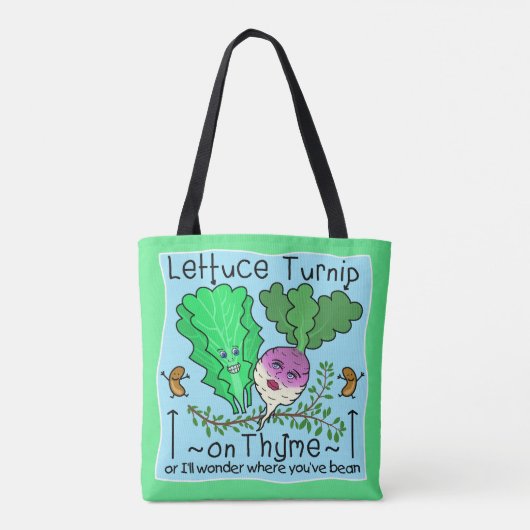 Tote Bag Funny Laitue Légumes Pun Enseignant élémentaire (Dos)