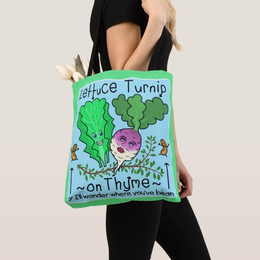 Tote Bag Funny Laitue Légumes Pun Enseignant élémentaire (De près)