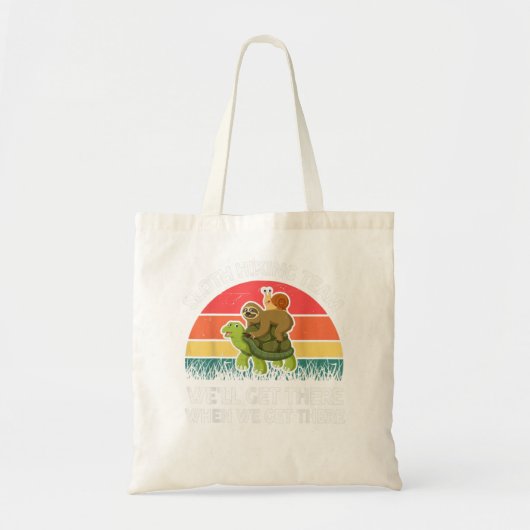 Tote Bag Funny Lazy Sloth Snail Riding Turtle Cute Sloth Hi (Devant)