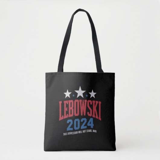 Tote Bag Funny Lebowski Élection politique Vote 2024 (Devant)