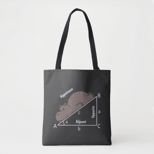 Tote Bag Funny Math Humour Hippotenuse (Devant)