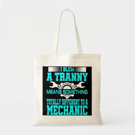 Tote Bag Funny Mechanic Gag Gift Offensive Humor Aircraft D (Devant)