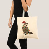 Tote Bag Funny mignon Noël Racoon (Devant (produit))