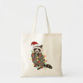 Tote Bag Funny mignon Noël Racoon (Devant)