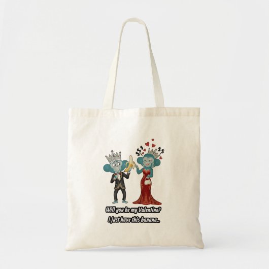 Tote Bag Funny Monkey Couple Valentine's Day (Devant)