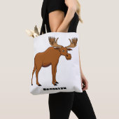 Tote Bag Funny moose (De près)