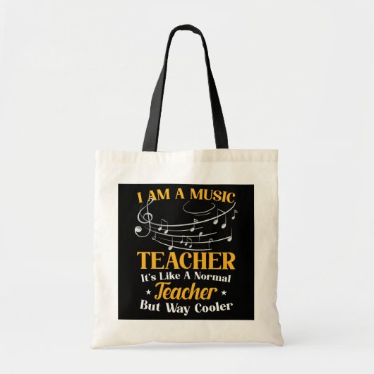 Tote Bag Funny Music Enseignant Musique Enseignant Cool (Devant)
