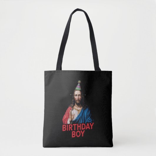 Tote Bag Funny Noël Jésus Enfant d'anniversaire (Devant)
