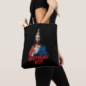 Tote Bag Funny Noël Jésus Enfant d'anniversaire (De près)