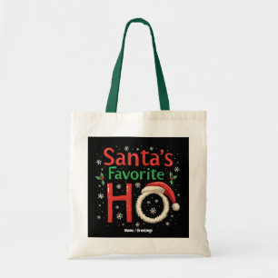 Tote Bag Funny Noël Père Noël favori Ho Noël Pyjama
