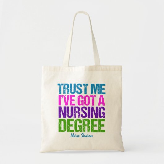 Tote Bag Funny Nursing School Graduation Infirmière personn (Devant)