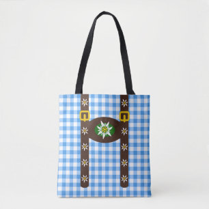 Tote Bag Funny Octoberfest Lederhosen Suspendants