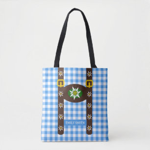 Tote Bag Funny Octoberfest Lederhosen Suspendants