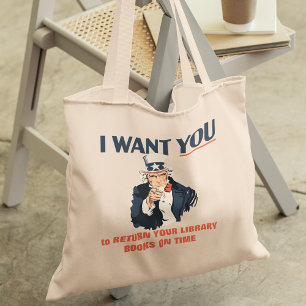 Tote Bag Funny Oncle Sam message personnalisé