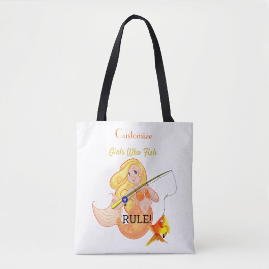 Tote Bag Funny Pêche Fille Sirène Thunder_Cove (Devant)