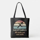Tote Bag Funny Sagittarius Règles Zodiac (Dos)
