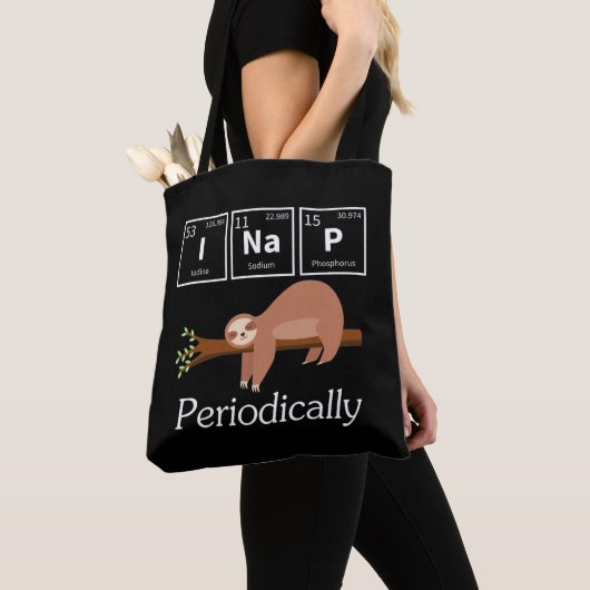 Tote Bag Funny Science Pun Chimie Sloth Nap Lover (De près)