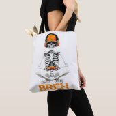 Tote Bag Funny Skeleton Gamer BRUH Jeu d'Halloween (De près)