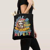 Tote Bag Funny Sloth Outdoor - Kayaking Sloth (De près)