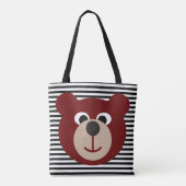 Tote Bag Funny Smiling Teddy Bear + votre arrière - plan & (Dos)