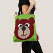 Tote Bag Funny Smiling Teddy Bear + votre arrière - plan & (De près)