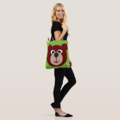 Tote Bag Funny Smiling Teddy Bear + votre arrière - plan & (Sur le modèle)