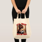 Tote Bag Funny T-Rex Gamer Quote Design (Devant (produit))