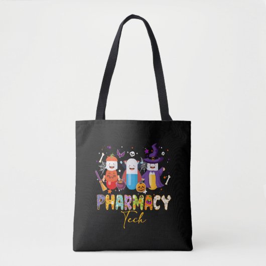 Tote Bag Funny Technicien en pharmacie Pharmacien Halloween (Devant)