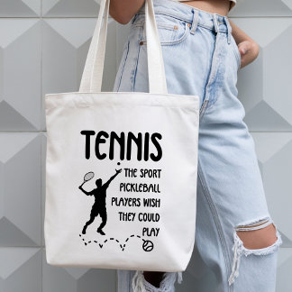 Tote Bag Funny Tennis - Sarcastic Pickleball Rivalry Gift 