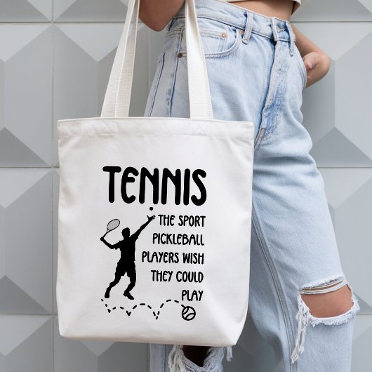 Tote Bag Funny Tennis - Sarcastic Pickleball Rivalry Gift 