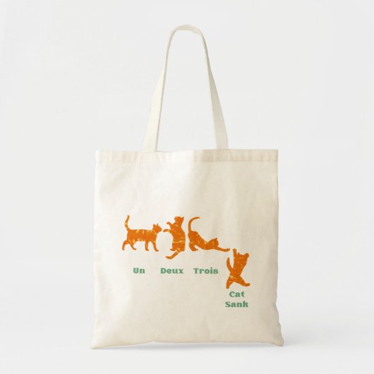 Tote Bag Funny un deux trois cat sank (Devant)